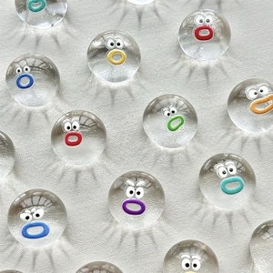 Petite figurine transparente Little Nose Ga, boulettes de dessin animé à presser, argile en caoutchouc souple, sensation agréable au toucher, anti-stress et décompression - Product Image 3