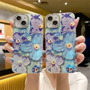 New Arrival Plastic Soft Tpu Shockproof Full Protective Flower Mobile Phone Case For Iphone 11 12 13 Pro Max