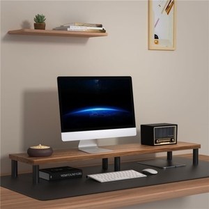 <span class=keywords><strong>Support</strong></span> de moniteur de bureau de haute qualité en alliage d'aluminium + plaque en <span class=keywords><strong>bois</strong></span> <span class=keywords><strong>support</strong></span> de <span class=keywords><strong>support</strong></span> d'écran d'ordinateur - Product Image 4