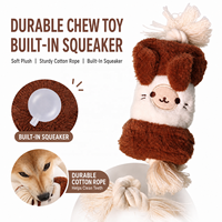 Jouet à mâcher durable pour chien en corde de coton, peluche couineuse, pour la dentition des chiots, le nettoyage des dents, le jeu de traîner et pour chiens de petite, moyenne et grande taille