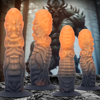 Enorme Dildo Anal de Fantasía con Forma de Monstruo Alienígena, Dildo Grande con Ventosa Fuerte para Juego con Manos Libres