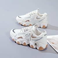 Nouvelles chaussures de course respirantes pour femmes, hiver, semelle épaisse, tendance mode, chaussures de marche décontractées
