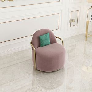 <span class=keywords><strong>Fauteuil</strong></span> en tissu minimaliste nordique avec dossier pour salon, chambre et appartement – Chaise d'appoint - Product Image 2