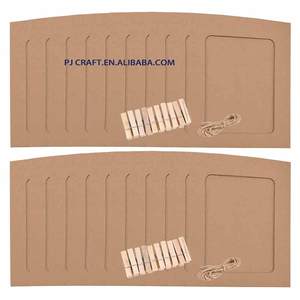 Cornice per foto <span class=keywords><strong>in</strong></span> carta Kraft ecologica di alta qualità e prezzo basso con Clip <span class=keywords><strong>in</strong></span> <span class=keywords><strong>legno</strong></span> e ornamenti per la casa <span class=keywords><strong>in</strong></span> corda da appendere alla parete - Product Image 3