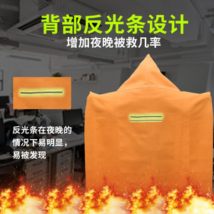 Manta Ignífuga de Emergencia para Escape de Incendios, 1x1.5m, Uso Doméstico, Naranja, Fibra de Vidrio - Product Image 4