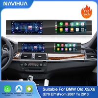 Navihua Nouveauté Autoradio Android à double écran Navigation GPS Multimédia Carplay pour BMW X5 E70 X6 E71 2007-2013 CCC CIC