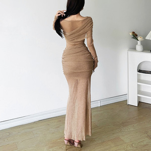 Nuovo <span class=keywords><strong>Abito</strong></span> Autunnale da <span class=keywords><strong>Donna</strong></span>, Tinta Unita, Vestibilità Slim, Vita Alta, Maniche Lunghe, alla Moda - Product Image 3