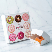 Boîtes à donuts en papier biodégradable de qualité alimentaire, boîtes à biscuits, boîtes à desserts, boîtes à gâteaux pour emballages cadeaux