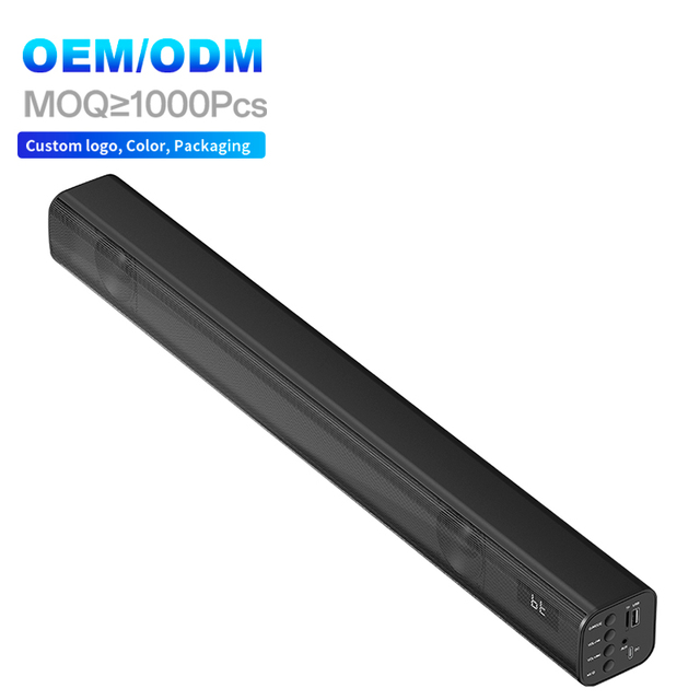 OEM Home 20W 2.0CH Soundbar USB/TF/Aux Connection Wireless Home Surround Speaker Sound Bar for TV PC Theater