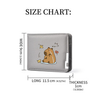 Dompet kartun Anime Capibara Mini lucu terlaris dompet Fashion pribadi pria tipis dompet kustom