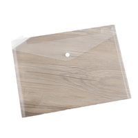 Carpeta de archivos de letras A4 Premium transparente, sobres de plástico impermeables de Material PP con cierre de botón a presión para archivar documentos