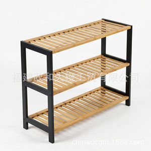 Three Layer Bamboo <b>Shoe</b> <b>Rack</b> Modern Minimalist Design Dustproof <b>Storage</b> Living Room Furniture Freestanding Multi Functional - Product Image 1