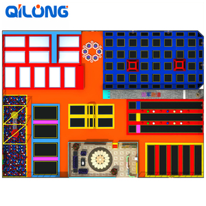 Sécurité Coloré <span class=keywords><strong>4</strong></span> <span class=keywords><strong>Personnes</strong></span> Extrêmes <span class=keywords><strong>Trampoline</strong></span> 3 Étages Aire De Jeux Intérieure 12Ft Parc de <span class=keywords><strong>Trampoline</strong></span> - Product Image 2