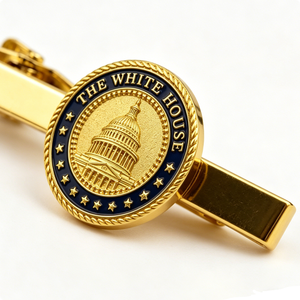 Pinza de Corbata Personalizada de Aleación Chapada en Oro con Esmalte Duro, Diseño de Monumento Americano, para Hombre, para Traje Formal, Negocios, Compromiso, Boda - Product Image 6