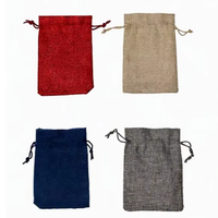 Sac en lin recyclable 10*14cm, lot de 24 pièces avec accessoires, sacs de calendrier de l'avent pour les fêtes, décoration DIY pour bonbons