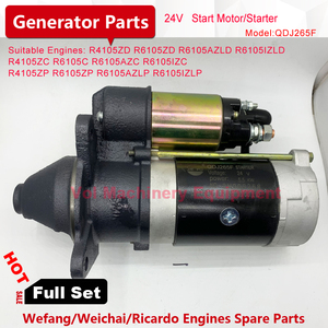 Qdj265f khởi động máy phát điện động cơ phụ tùng weichai 6110 & weifang 4105/4108 động cơ diesel giảm Starter 6105 phụ kiện - Product Image 4