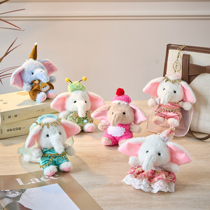 Nuevo Llavero de Peluche de Elefante de Dibujos Animados, Muñeco de Compañía, Compañero de Estudio, Colgante para Mochila, 10cm, Relleno de Algodón PP - Product Image 2