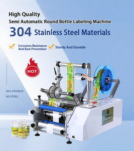 Fk603 bán tự động rượu vang labeler ứng dụng labeler chai nước thực phẩm nước giải khát chai tròn máy dán nhãn - Product Image 3