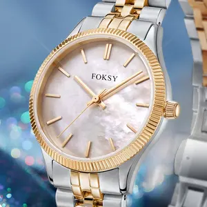 Latest Fancy Casual Stainless Steel Top Luxury Hand Wrist Quartz Lady Watch for Women with Bracelet