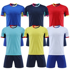 Ensemble de maillots de sport unisexes à manches raglan personnalisés, séchage rapide, respirant, évacuation de l'humidité, col rond, manches courtes, uniforme d'équipe, football - Product Image 5