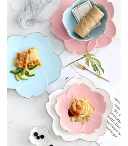 Красочная посуда, керамические блюда, серия вишневого цветка, Сакура, обеденная тарелка, пустынная тарелка, органайзер для закусок