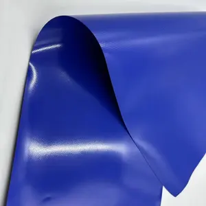방수 UV 저항 난연 적층 코팅 폴리 에스터 캔버스 트럭 커버 천막 팔레트 블루 PVC 방수포
