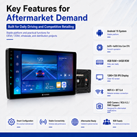 Lecteur multimédia de voiture Android FYDZ 9 pouces IPS, CarPlay sans fil, Android Auto, FM AM RDS DSP, fente 4G, GPS, lecteur universel pour voiture
