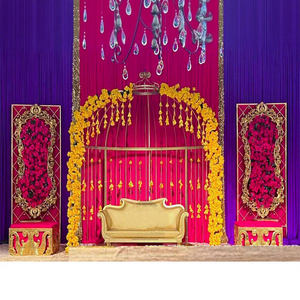Stunning <b>Wedding</b> Stage Setup With Metal Cage Elegant Stage Setup for Asian <b>Weddings</b> Gorgeous <b>Wedding</b> Stage With Metal <b>Props</b> - Product Image 1