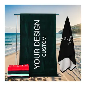 Hot Sale Summer Quick Dry Digital Printed Microfiber Custom Logo Free Design Lightweighted Beach Towel