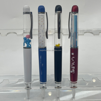 Stylo bille liquide flottant personnalisé avec logo, publicitaire, en feuille de PVC, avec image de bateau en mouvement, souvenirs, pour affaires, religion, personnalisable