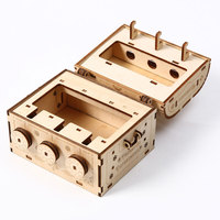 Rompecabezas 3D de madera para pedidos en grupo, cofre del tesoro mecánico de madera, juguete decorativo DIY