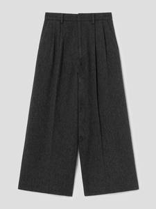 Pantalones de Lana Personalizados MengTu <span class=keywords><strong>W275</strong></span> para Hombre, Estilo Vintage, Corte Recto y Ancho, Cintura Media, Otoño Invierno, Ecológicos (OEM) - Product Image 5