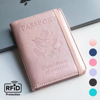 Portefeuille de voyage personnalisé durable, organiseur de cartes de crédit, protection RFID, en cuir PU, étui pour passeport pour sortir