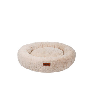 Cama Redonda de Lujo para Mascotas con Logotipo Personalizado, Cojín de Terciopelo Suave, Lavable, Sofá para Perros y Gatos, Cama de Felpa Resistente Tipo Donut - Product Image 5