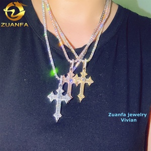 <span class=keywords><strong>Pendentif</strong></span> en argent sterling 925 <span class=keywords><strong>avec</strong></span> <span class=keywords><strong>diamant</strong></span> moissanite de couleur D VVS, croix hip hop, bijoux fins glacés, <span class=keywords><strong>pendentif</strong></span> en moissanite - Product Image 3