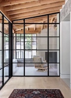 Ventana Arqueada de Hierro y Acero, Puertas Exteriores de Estilo Francés Tradicional Personalizadas, Marco Delgado, Diseño Moderno, Aislamiento Térmico, Insonorización