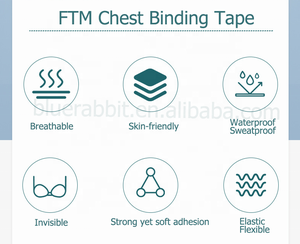 Bandes de reliure transgenres en gros liants FTM pour la reliure de poitrine lors de la transition des bandes pour FTM - Product Image 3