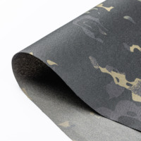 Tissu Oxford tissé imperméable en polyester 100% 72T 600D avec imprimé camouflage noir pour bagages, tentes, filles