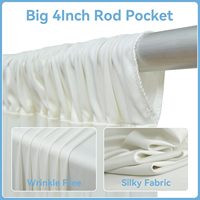 Outpain Draperies de plafond 4 panneaux en tissu uni ivoire 5ftx20ft, sans plis, avec passe-tiges, pour tentes, mariages et fêtes d'anniversaire, Chine