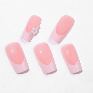 Ms.Miemie - 24 <span class=keywords><strong>Uñas</strong></span> <span class=keywords><strong>Postizas</strong></span> <span class=keywords><strong>de</strong></span> Ataúd Largas con Degradado Francés Rosa, Reutilizables, Diseño Falso para Dedos <span class=keywords><strong>de</strong></span> <span class=keywords><strong>Niñas</strong></span>, Venta al por Mayor - Product Image 4