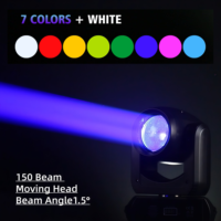 Projecteur Beam Mobile 150W 18 Prismes Mini Spot Arc-en-ciel RGBW pour Événements DJ et Scène avec Contrôle Sonore DMX512