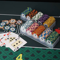 Jeu de jetons de poker en argile de fer premium, durables, numérotés, colorés et personnalisables pour le divertissement, les jeux à domicile et les compétitions