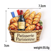 Aimants de réfrigérateur 3D personnalisés en résine, thème France : Tour Eiffel et Arc de Triomphe de Paris – Souvenirs culturels touristiques de la ville, vente en gros