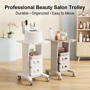 Chariot de spa professionnel en ABS durable avec tiroirs, base stable et roues pivotantes fluides pour clinique et salon - Product Image 1
