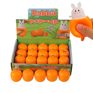 Juguetes Blandos de Conejo y Zanahoria de Dibujos Animados JINCAN al por Mayor, Juguetes Sensoriales Antiestrés para Niños de 5 a 7 Años - Product Image 1