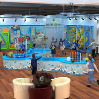 Dream Personalizable Kids Interior Área de juegos al aire libre Juegos DE MESA DE AGUA interactivos Fort Playground Equipment con iluminación y música