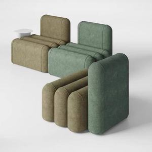 Banco de tres plazas de tela nórdica impermeable y de fácil cuidado, de lujo, minimalista y de alta comodidad, para entrada, guardarropa, banco para zapatos y sofá. - Product Image 5