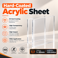 Plaque acrylique transparente PMMA Perspex 6H anti-rayures à revêtement dur, découpe sur mesure, livraison directe d'usine
