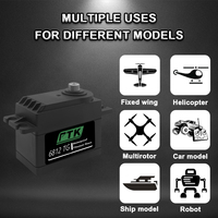 Servomoteur numérique étanche PTK 6812 TG-D 13,8 kg/0,11 seconde pour voiture RC, bateau modèle, avion modèle, aile fixe