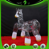 Jouets de piscine gonflables en PVC transparent mignons, cheval Hongyi, matériau souple